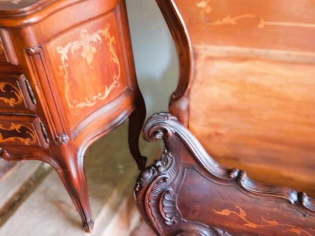 Dormitor baroc mobila antica vintage retro mobilier de epoca colectie antichitati