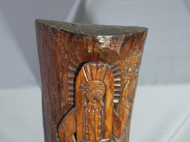 Statuie lemn decoratiuni rustice antice vintage retro obiecte de colectie rustice antichitati
