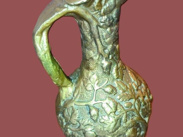 Carafa bronz 7 kg  vintage mobilier de epoca decoratiuni de colectie antichitati