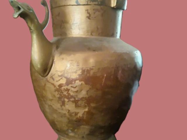 Carafa bronz 40x25cm  vintage mobilier de epoca decoratiuni de colectie antichitati