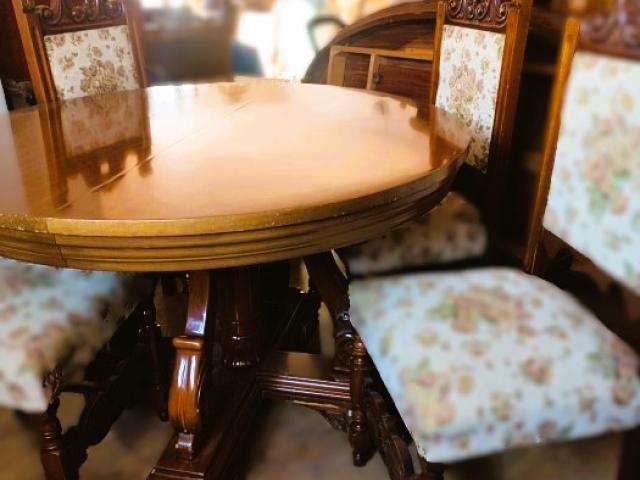 Masa cu scaune vintage antice mobilier de epoca mobila de colectie retro antichitati,