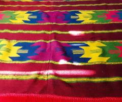 Covor lana taranesc vintage antic piese de epoca obiecte rustice traditionale antichitati