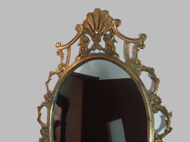 Oglinda bronz antica mobilier de epoca mobila vintage retro antichitati