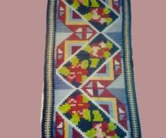 Covor lana taranesc vintage antic piese de epoca obiecte rustice traditionale antichitati