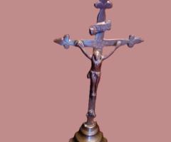 Cruce bronz vintage decoratiuni de epoca obiecte de colectie antichitati,