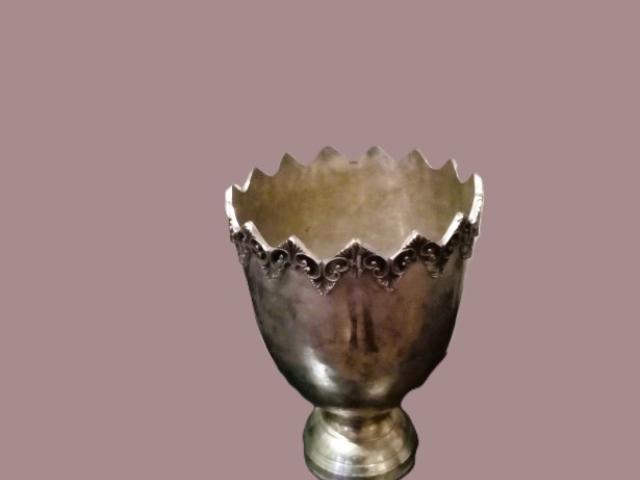 Cupa/ vaza  suflata argint vintage decoratiuni de epoca obiecte de colectie antichitati,