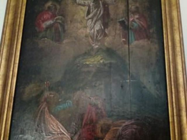 Icoana pe lemn veche antica obiecte  de cult ,religioase, canonice antichitati