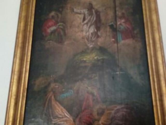 Icoana pe lemn veche antica obiecte  de cult ,religioase, canonice antichitati