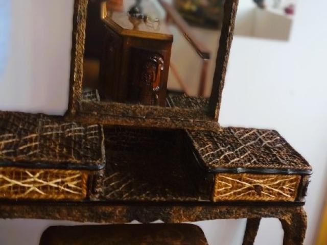 Masa toaleta rachita vintage mobila veche de epoca mobilier antic retro antichitati