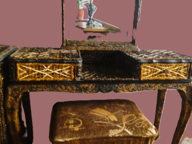 Masa toaleta rachita vintage mobila veche de epoca mobilier antic retro antichitati