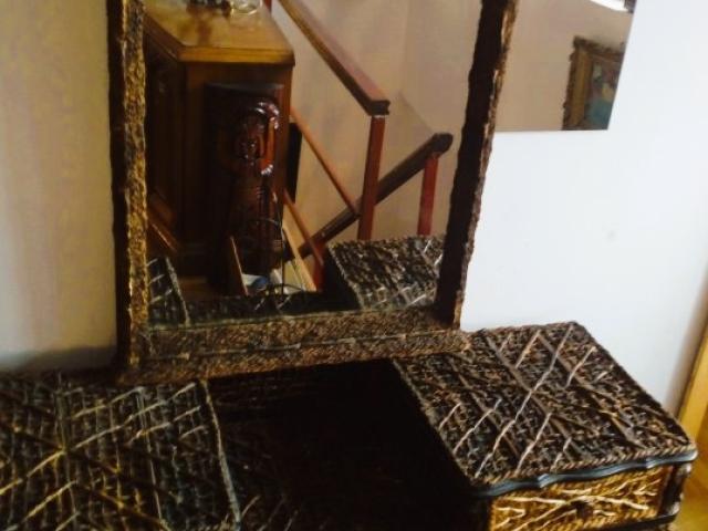Masa toaleta rachita vintage mobila veche de epoca mobilier antic retro antichitati