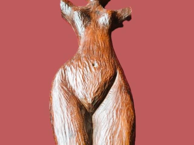 Statuie Afrique obiecte de epoca decoratiuni antice retro antichitati, Statuie lemn