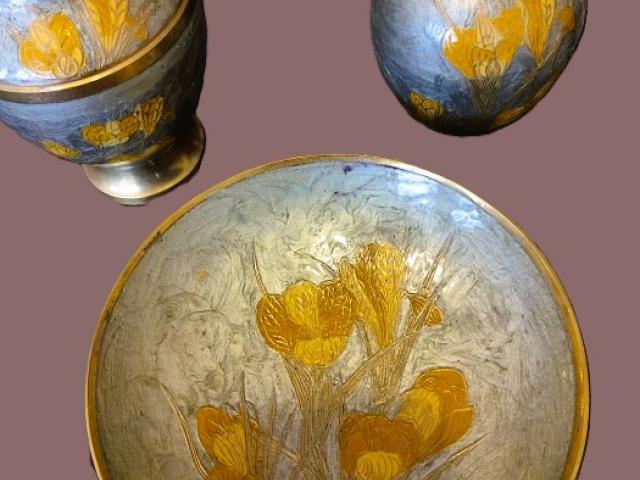 Set bronz antic vintage retro obiecte de epoca decoratiuni antice vintage retro antichitati