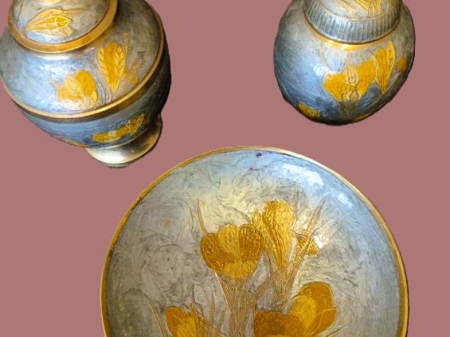 Set bronz antic vintage retro obiecte de epoca decoratiuni antice vintage retro antichitati