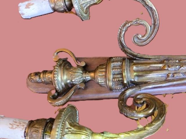 Aplica bronz vintage retro obiecte de epoca decoratiuni antice vintage retro antichitati
