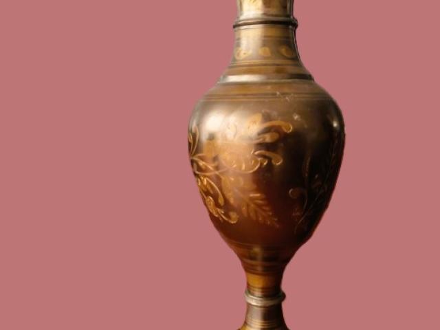 Vaza bronz antic retro obiecte decor vintage antichitati
