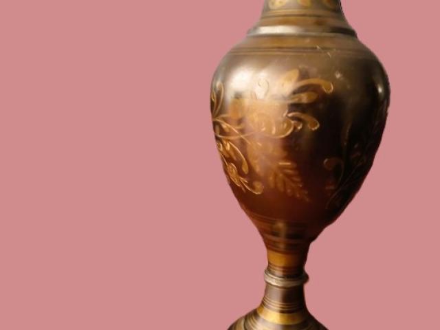 Vaza bronz antic retro obiecte decor vintage antichitati