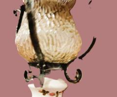 Lampa portelan iluminat vintage epoca obiecte antice de colectie antichitati