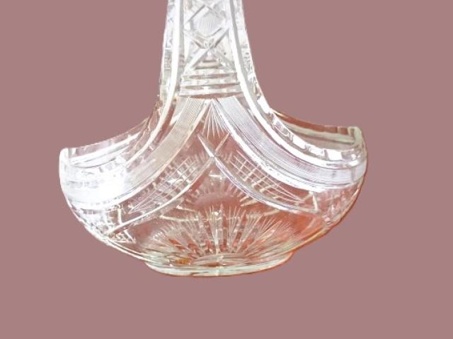 Cos cristal obiect vintage de epoca decoratiuni de colectie antichitati