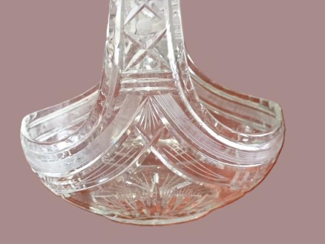 Cos cristal obiect vintage de epoca decoratiuni de colectie antichitati