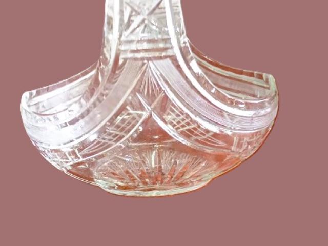 Cos cristal obiect vintage de epoca decoratiuni de colectie antichitati