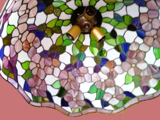 Lampa Tiffany iluminat vintage de epoca  mobila antica de colectie