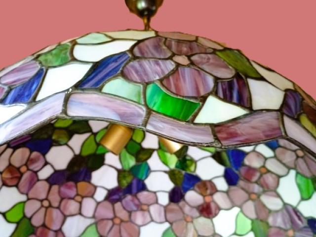 Lampa Tiffany iluminat vintage de epoca  mobila antica de colectie